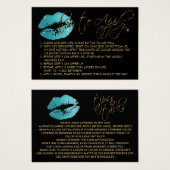 Lèvres de Parties scintillant turquoises - Comment (Devant & derrière)