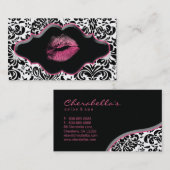 Lèvres de rose de carte de visite de spa de salon (Devant / Derrière)