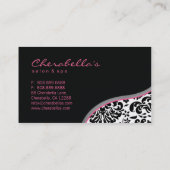 Lèvres de rose de carte de visite de spa de salon (Dos)