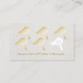 Lèvres d'or de maquilleur de carte de fidélité et (Dos)