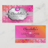 Lèvres d'orange de rose de dentelle de carte de (Devant / Derrière)