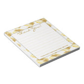 Lèvres dorées sur blanc - Bloc-notes en Merci pers (Incliné)