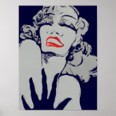 Lèvres dramatiques CHANGER COULEUR ~ Poster 16x12 (Devant)