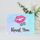 Lèvres Kissy Rose avec xoxo! Merci (Debout devant)