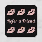 Lèvres Rose Glam Gold de luxe et carte de référenc (Devant)