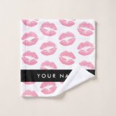 Lèvres Roses, Baiser, Baguette à lèvres, Votre Nom (Gant de toilette)
