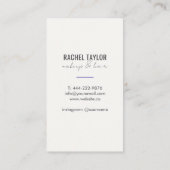 Lèvres roses chaudes | Carte de visite de maquilla (Dos)