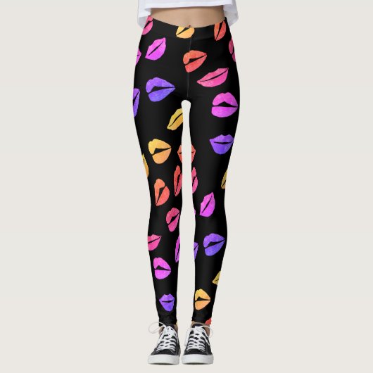 Lèvres roses Leggings (Devant)