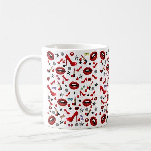 Lèvres rouge à lèvres talons Mug (Gauche)