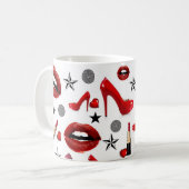 Lèvres rouge à lèvres talons Mug (Devant gauche)