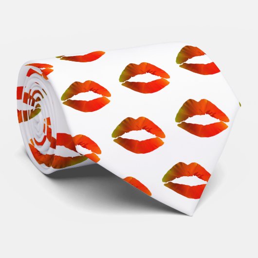 Lèvres rouges, Cravate à bouche (Roulé)