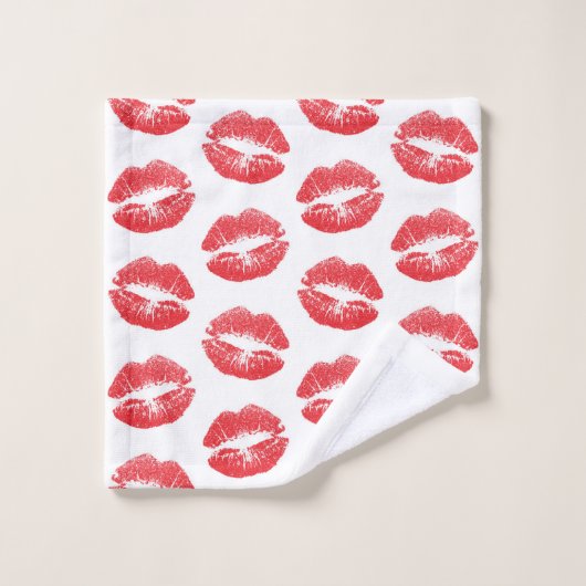 Lèvres Rouges, Motif De Lèvres, Rouge Lèvres, Bais (Gant de toilette)
