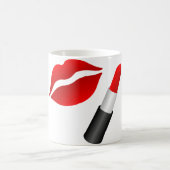 Lèvres rouges Muc tasse blanche classique de 11 (Centre)