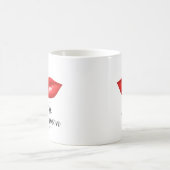 Lèvres rouges personnalisées Élégante Mug de café (Centre)