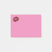 Lèvres rouges Post-it roses (Devant)