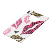 Lèvres scintillantes : Motif de mode Leopard (Dos Angle)