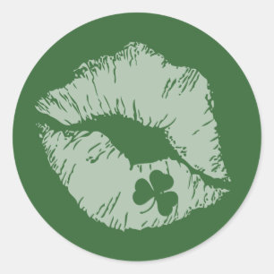 Lèvres shamrocks - Kiss Me Je suis Stickers Irland
