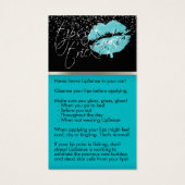 Lèvres turquoises - Comment appliquer et conseils (Dos)