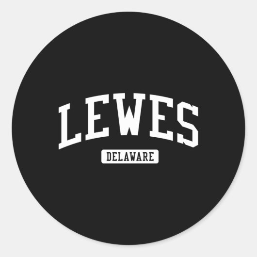 Lewes Delaware De Athletic Sports Ronde Sticker (Voorkant)