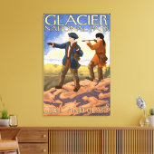Lewis and Clark - Glacier National Park, MT Canvas Afdruk (Insitu (Woonkamer))