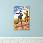 Lewis and Clark - Glacier National Park, MT Canvas Afdruk (Insitu (Houten vloer))