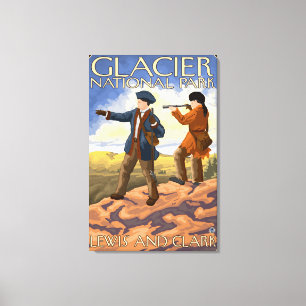 Lewis and Clark - Glacier National Park, MT Canvas Afdruk