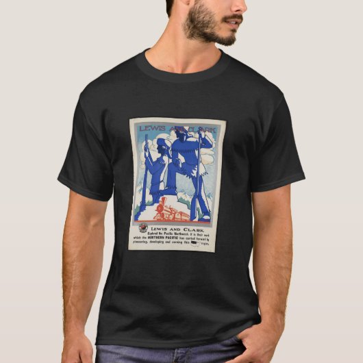 Lewis and Clark Pacific Northwest Retro PR T-shirt (Voorkant)