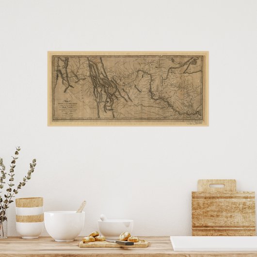 Lewis and Clark Track Map Poster (Keuken)