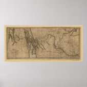 Lewis and Clark Track Map Poster (Voorkant)
