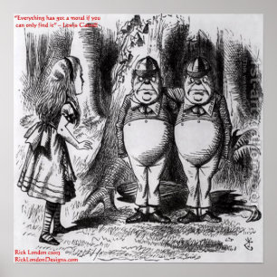 Lewis Carroll Grafisch & Bekende Citaten Poster
