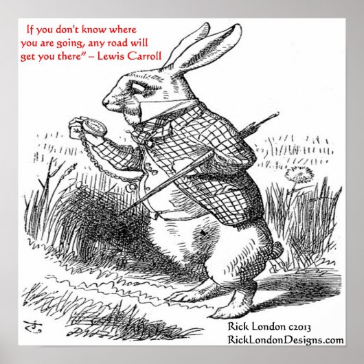 Lewis Carroll Graphic & Famous Quote Poster (Voorkant)