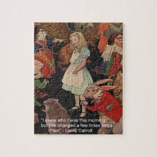 Lewis Carroll-illustratie & citaat over veranderin Legpuzzel
