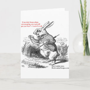 Lewis Carrollenkijker, illustratie & offerte Kaart