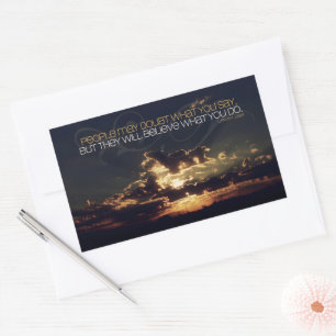 Lewis Cass "Twijfel" Inspirerend quote Rechthoekige Sticker