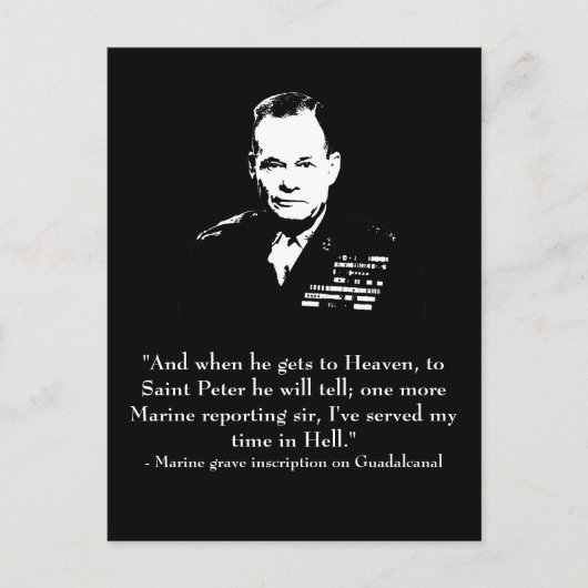 Lewis "Chesty" Puller Briefkaart (Voorkant)