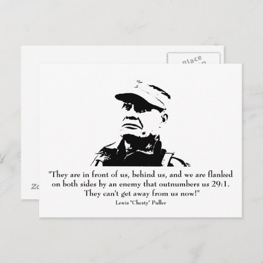 Lewis "Chesty" Puller Briefkaart (Voorkant / Achterkant)