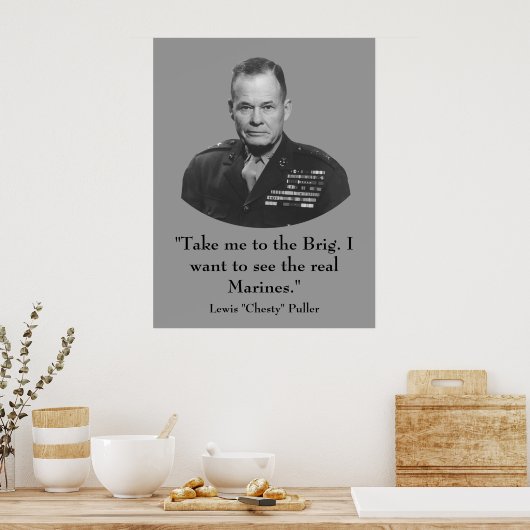 Lewis "Chesty" Puller — War Hero Poster (Keuken)