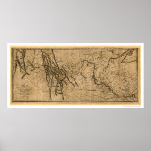 Lewis & Clark Expedition Map - 1804 Poster