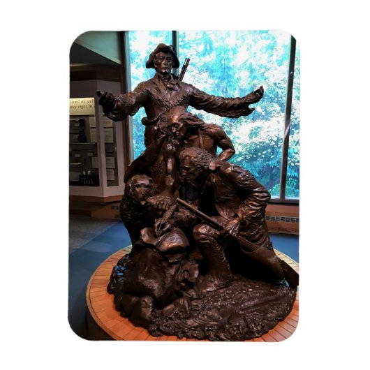 Lewis & Clark Statue, Fort Clatsop, Oregon Magneet (Verticaal)