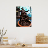 Lewis & Clark Statue, Fort Clatsop, Oregon Poster (Keuken)