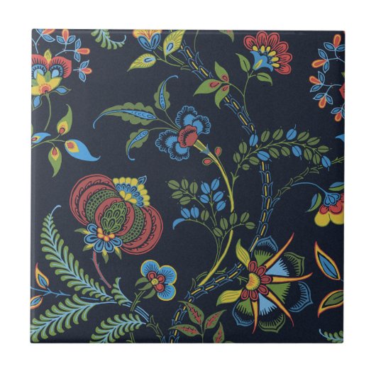 Lewis Day's "Oma" kleine keramische Tegel Tegeltje (Voorkant)