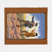 Lewis en Clark die het Westen verkennen Fleece Deken (Voorkant (Horizontaal))