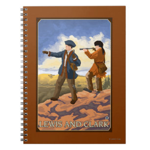 Lewis en Clark die het Westen verkennen Notitieboek