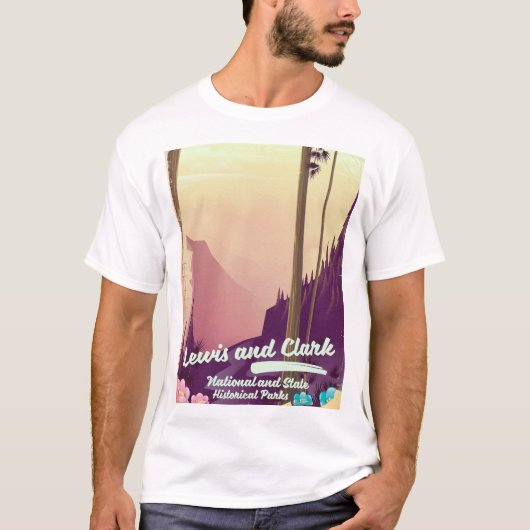 Lewis en Clark National en State Park poster T-shirt (Voorkant)