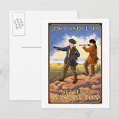 Lewis en Clark - Nez Perce, Washington Briefkaart (Voorkant / Achterkant)