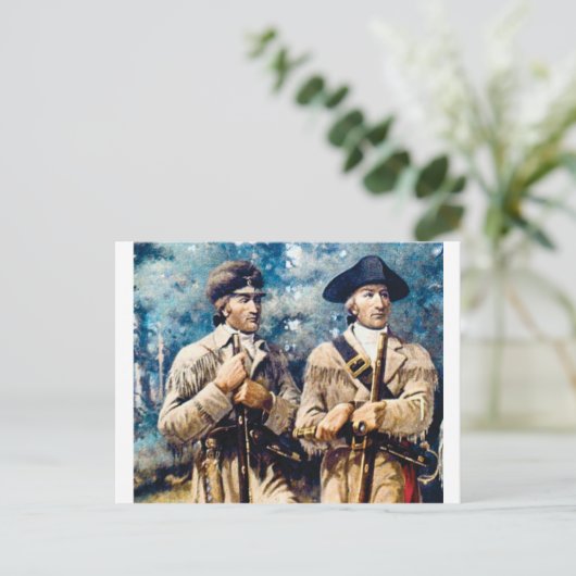 Lewis en Clark samen Briefkaart (Staand voorkant)