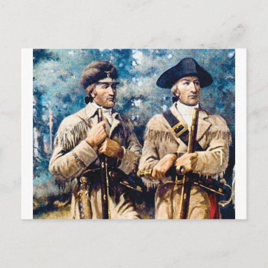 Lewis en Clark samen Briefkaart (Voorkant)