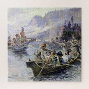 “Lewis en Clark” van Charles M Russell Legpuzzel