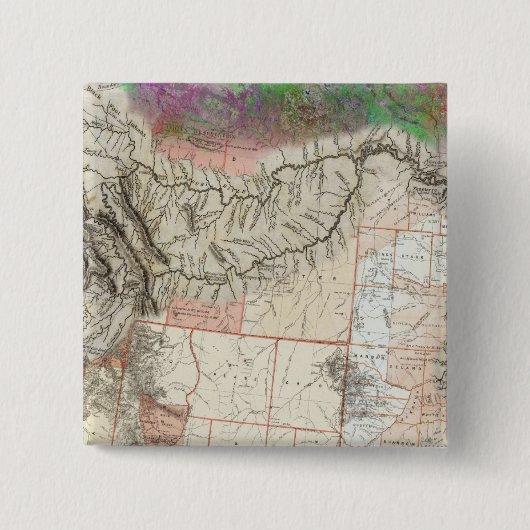 Lewis en Clark Vierkante Button 5,1 Cm (Voorkant)