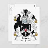 Lewis Family Crest Briefkaart (Voorkant / Achterkant)